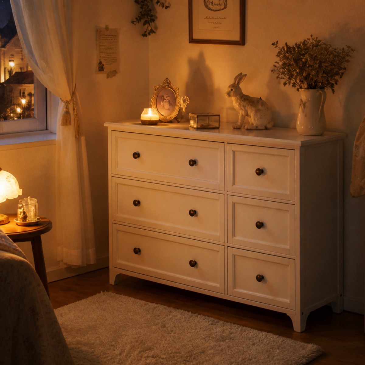 ローチェスト[MCH-5388AW] Shally SHABBY WOOD FURNITURE
